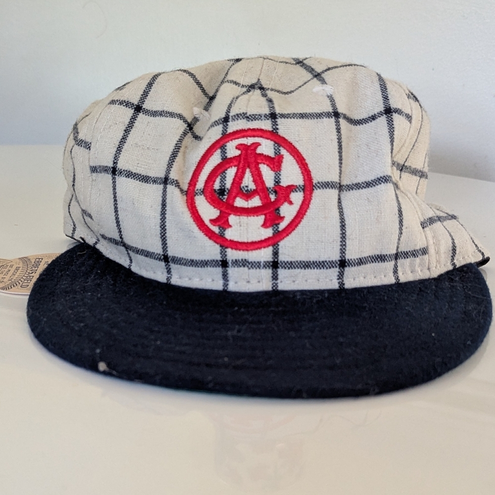 Ebbets Field Flannels Black and Cream Checkered Cap